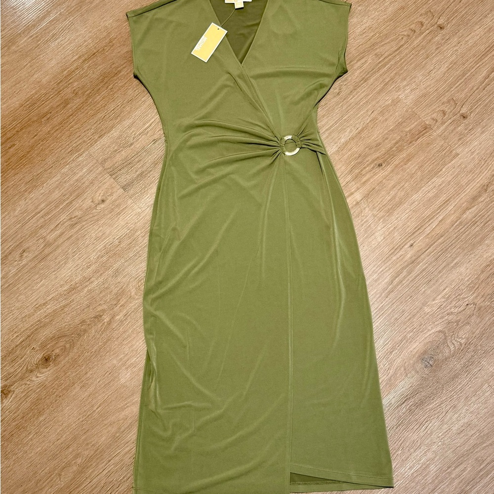 Michael Kors Olive Green Wrap Dress